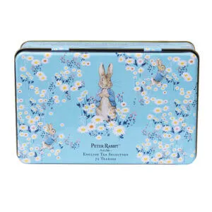 This charming rectangular tin box, named