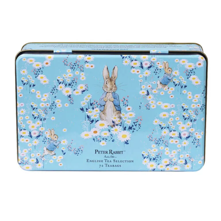 This charming rectangular tin box, named