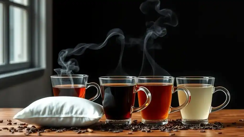 caffeine content in teas