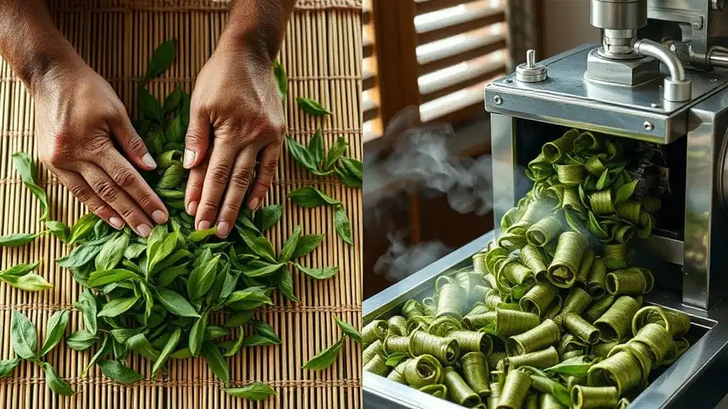 hand rolling vs machine processing