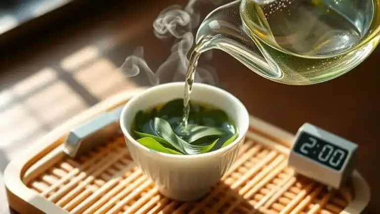 begin brewing green tea