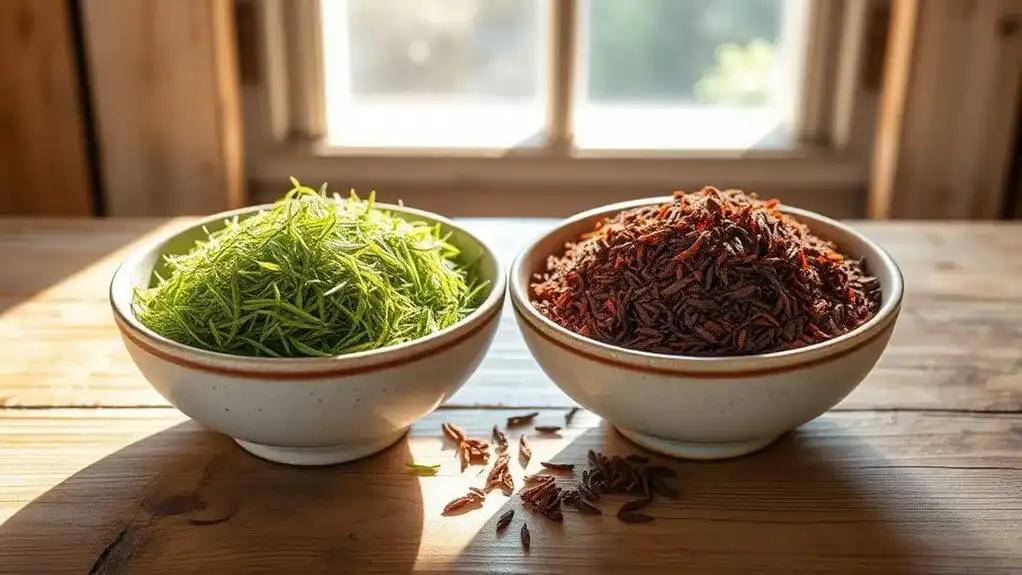 processing differences in rooibos